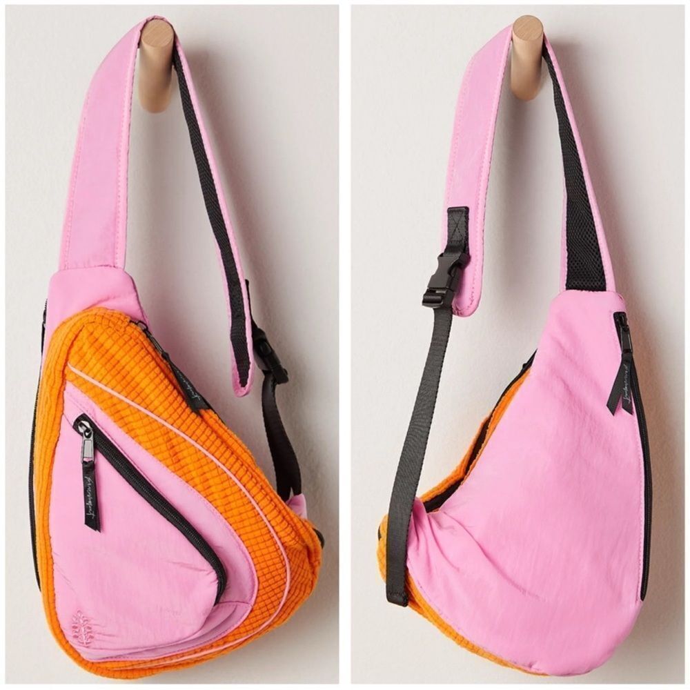 NWT Free People Fleece Bullseye Sling Bag